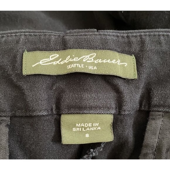 Eddie Bauer Womens Shaw Fit Faded Black‎ Straight Leg Chino Pants Size 8 Casual - Picture 5 of 7